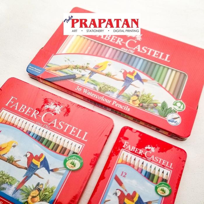 

Faber Castell Watercolor Pencils 12/24/36 Colors TIN Case - 24 Warna