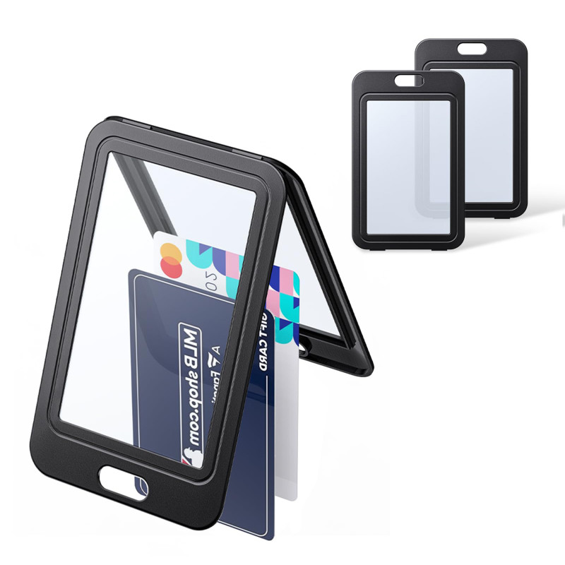 

1 PCS Transparent Work Card Badge Holder Office Staff Employees ID Card Clear Pass Name Work Card Cover Case Sleeve with Lanyard