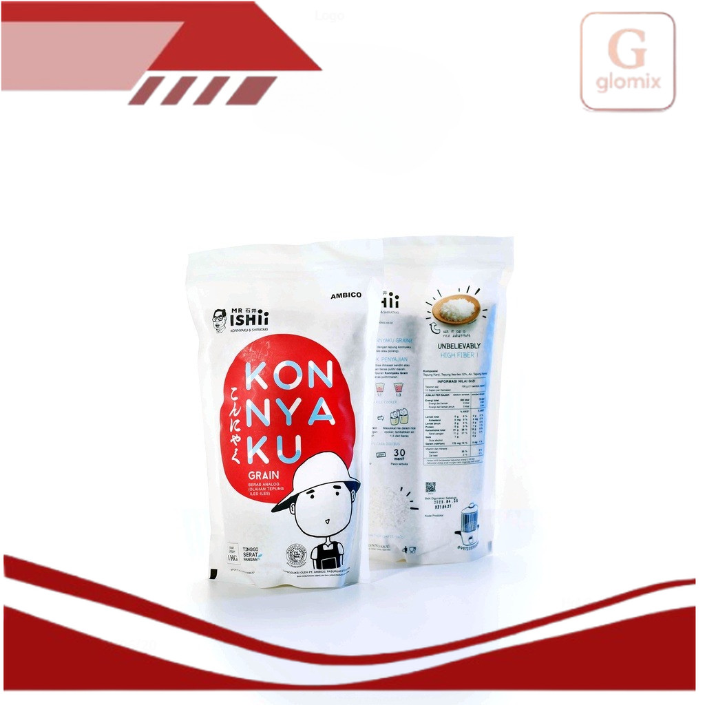 

TERLARIS !!! Mr Ishii Konnyaku Rice / Beras Konnyaku / Shirataki Rice / Beras Shirataki 1kg