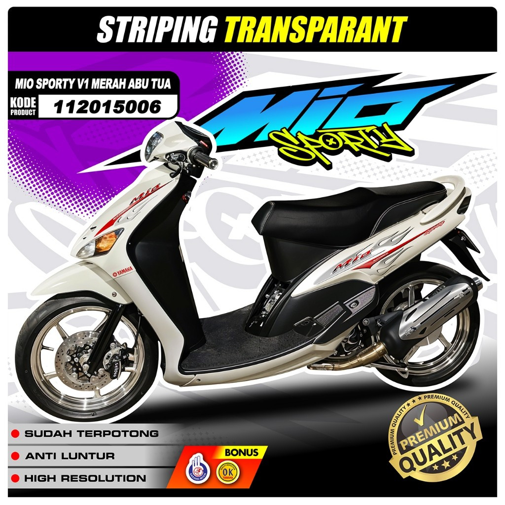 STRIPING API MIO SPORTY TRANSPARAN UV MIO SPORTY API Mio Stiker Mio Sporty