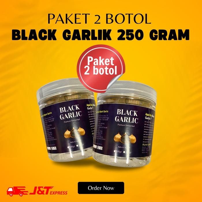 

Promo Paket 2 Botol Black garlic, bawang hitam tunggal 250g
