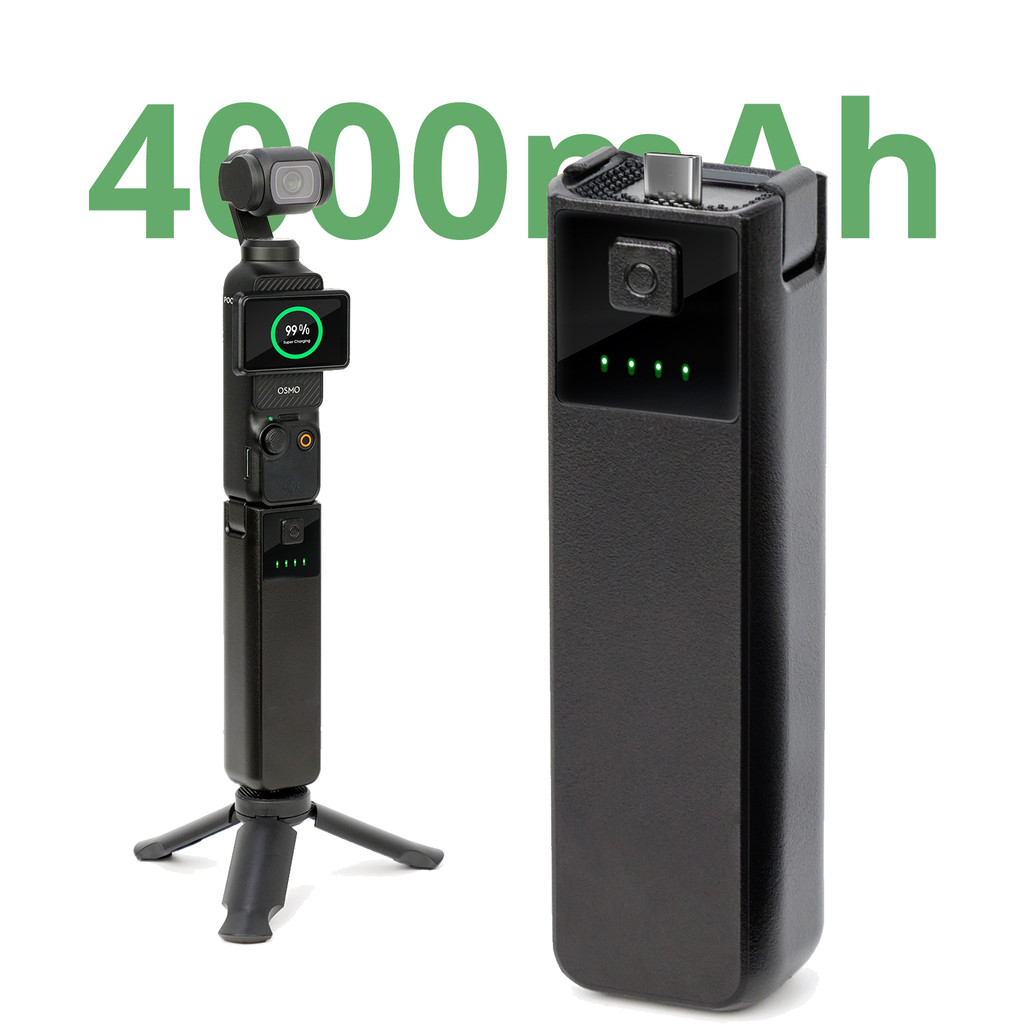 Portable Compact Battery Handle for OSMO Pocket 3 High-capacity 4000mAh External Battery DJI OSMO Po