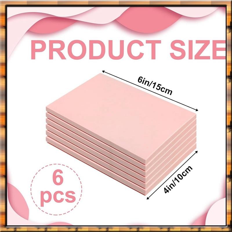 

A78K New 6 Pcs Pink Rubber Block Stamp Rubber Carving Linoleum Blocks Carving Block For Soft Rubber Stamp Crafts Easy Install