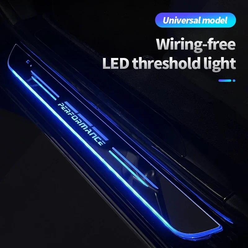 Customized Car Welcome Door illuminated Sill Light Logo Lamp LED Car Scuff Plate Pedal For BMW1 2 3 