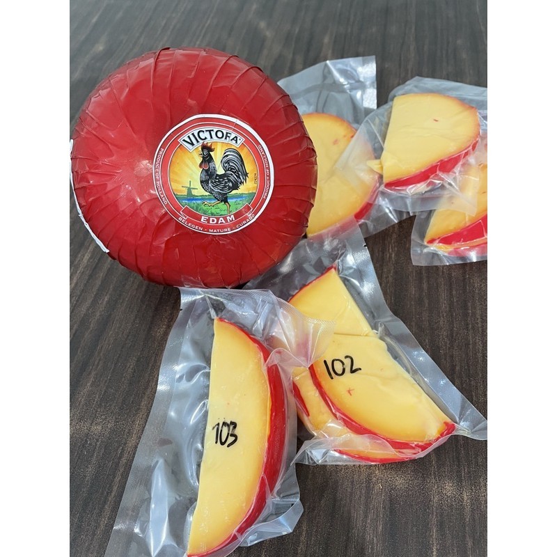 

Keju Edam Cheese De Jong’s / Victoria / Ayam hitam 100 gr / 250 / 300g ori pack