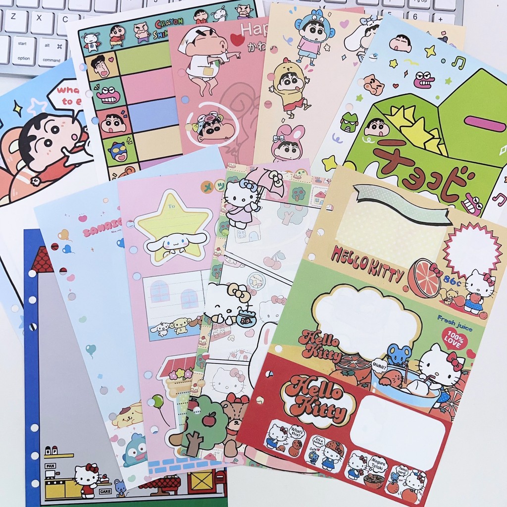 

A5 Colorful Page 48sheets Loose Leaf Notebook Refill Spiral Binder Inner Page To Do Line Grid Inside Paper Stationery