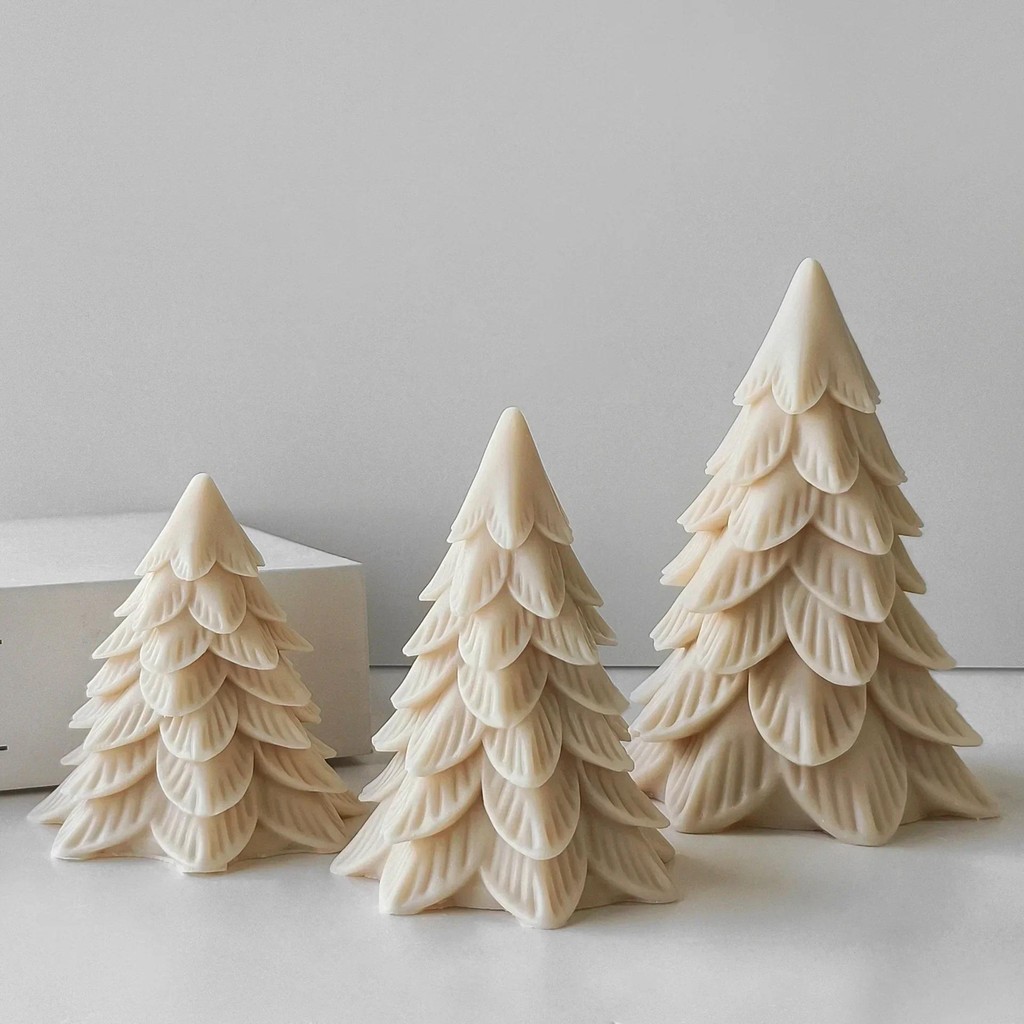 

Tree Silicone Mold Decoration Scented Candle Mold DIY Xmas Tree Crafts Making Molds