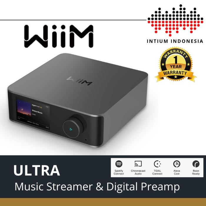 WiiM Ultra Digital Music Streamer & Digital Preamp dengan Layar Sentuh 3,5 Inch - Space Grey