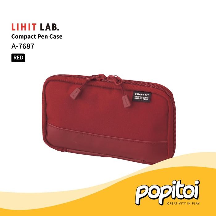 

Sale Lihit Lab A-7687 Compact Pen Case Tempat Kotak Pensil Sekolah Pouch - RED Tbk