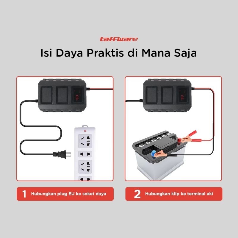 Taffware KC-20A Charger Aki Mobil Intelligent Battery Charger 12V 20A