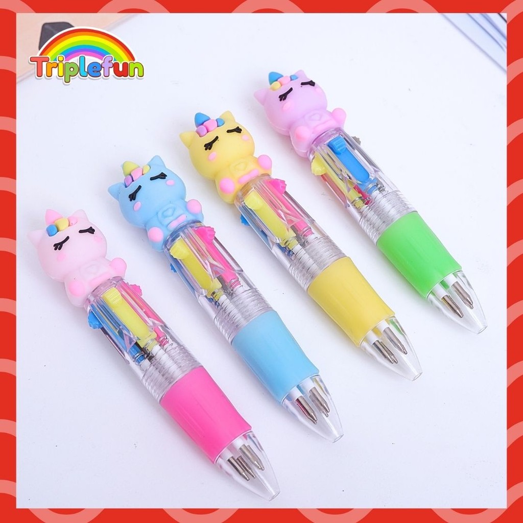 

Pena 4 Warna Pendek Unicorn Bolpen Warna Warni Pen Lucu Kuda Pono Grosir Bisa COD