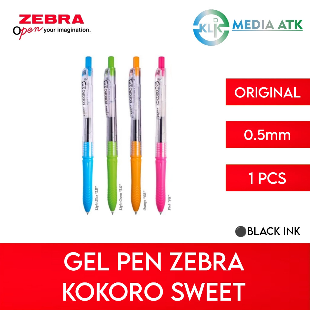 

Pen Zebra Kokoro Sweet Gel Black Ink - 1 Pcs