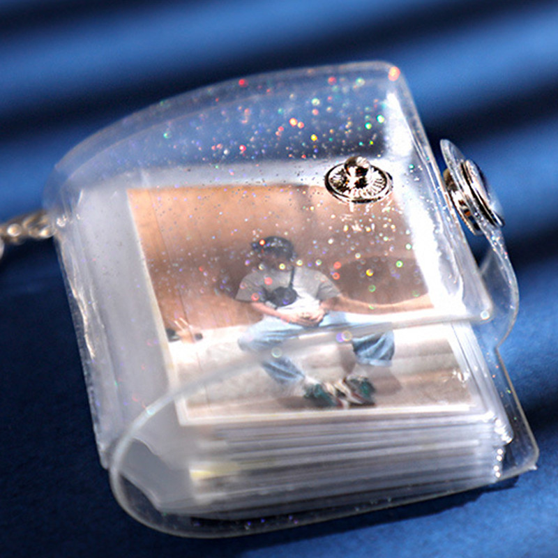 

1 inch 2 inch Small Photo Album Mini Keyring ID Instant Pictures Interstitial Storage Case Card Collect Book Photocard Holder