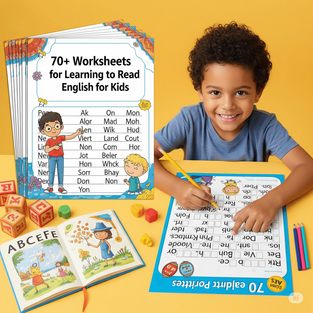 (Template) / 70+ Worksheet Belajar Baca B.Inggris Untuk Anak