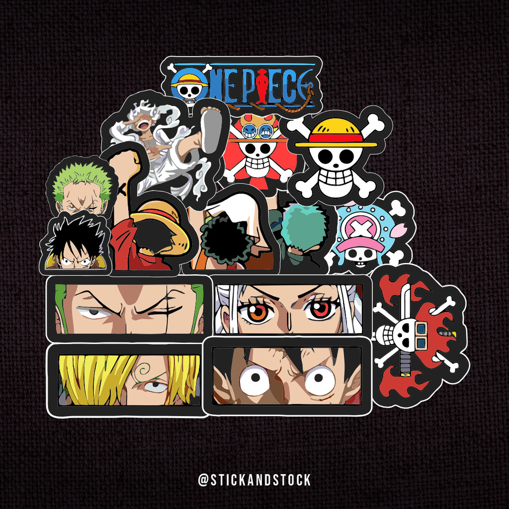 

Sticker Pack One Piece 2 | Sticker Tumbler | Sticker Hp Laptop Helm Motor