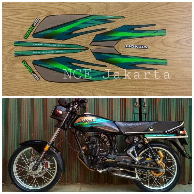 STIKER STRIPING GL MAX 1997 HITAM HIJAU