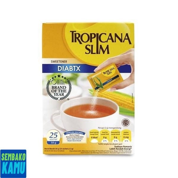 

Tropicana Slim Diet Sweetener Wf.25 2.5 gr