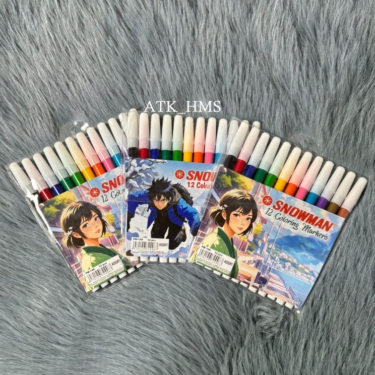 

Snowman Coloring Markers / Spidol 12 Warna Snowman
