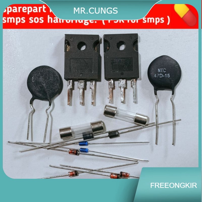 DIY service smps mandiri spearpart kerusakan utama smps sos halfbridge power suplay PSU smps 10a 20a