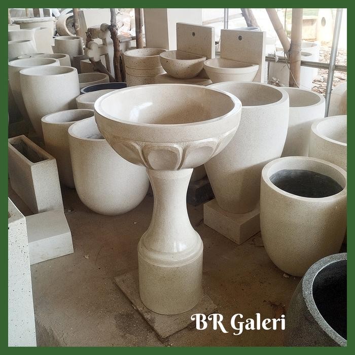 Pot teraso teratai ukiran kembang -DA