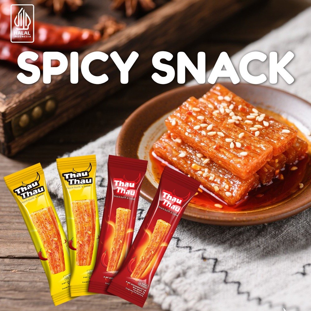 

[Halal]Cemilan Pedas Juicy Snack Pedas Renceng Makanan Ringan Pedas Snack Stick Pedas Makanan Halal
