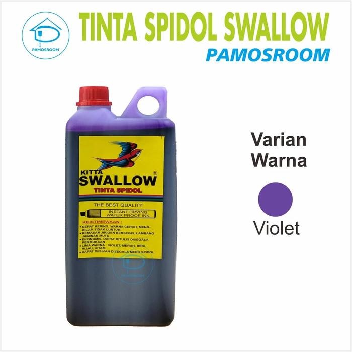 

Pamosroom Tinta Spidol Permanent KITTA Swallow Biru Violet Free Botol - Violet