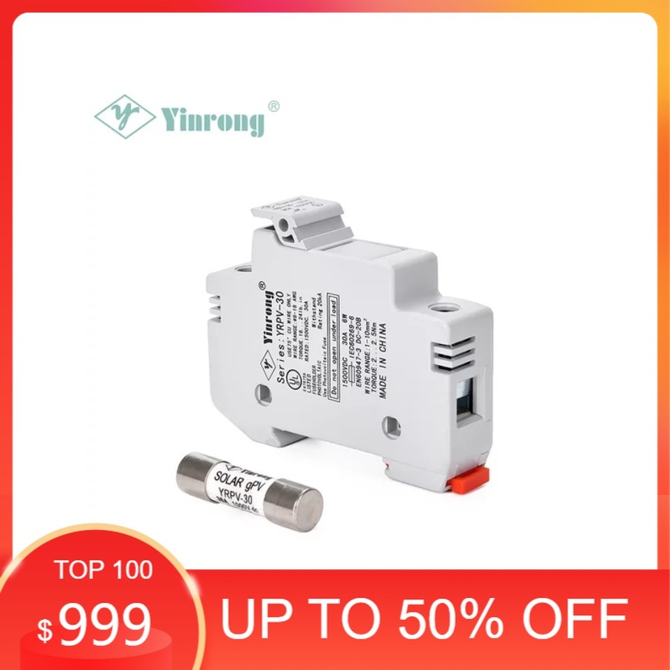 Solar PV Fuse Holder 1000VDC & PV Fuse 15-20-30A Solar Panel Surya