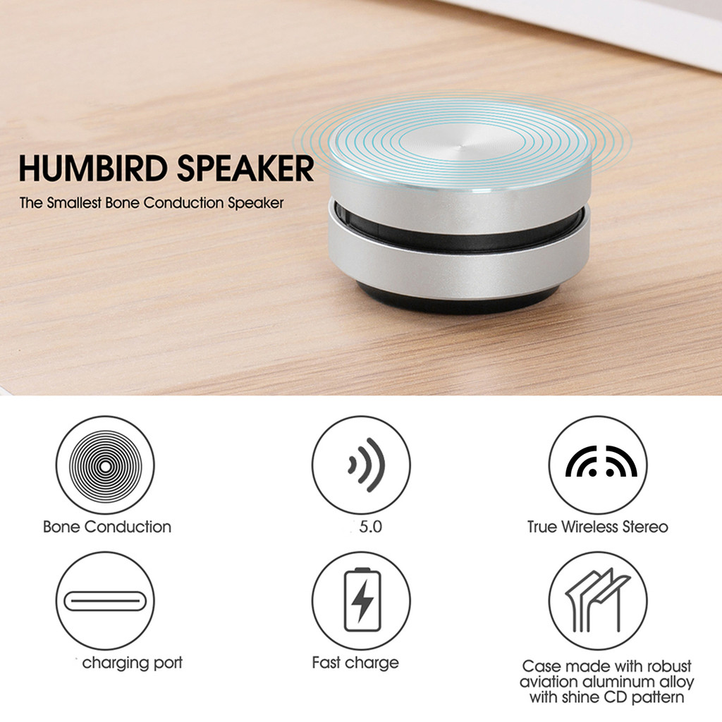 BT Speaker Bone Conduction Portable 6 Hours Playing Time Stereo Speaker Bone Conduction Sound Box Bu