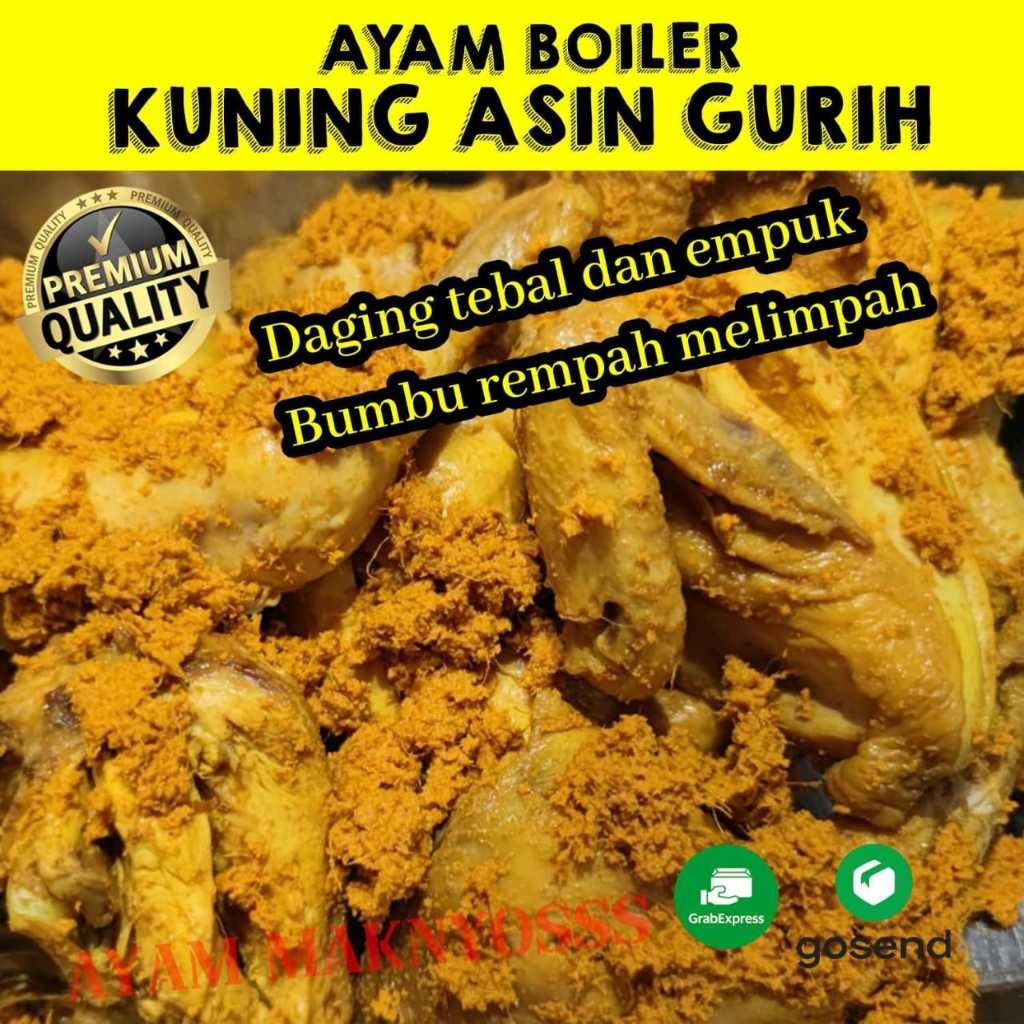 

AYAM UNGKEP ( GEPUK )BUMBU KUNING BOILER ASIN LENGKUAS ( 1 EKOR) 2 DADA , 2 PAHA