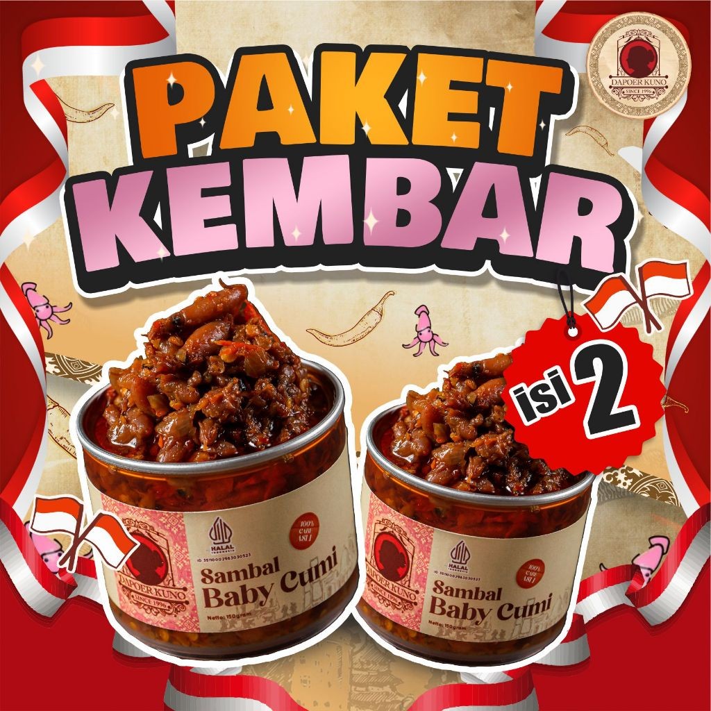 

PROMO Paket Sambal DAPOER KUNO Kembar isi 2 [150 Gram x 2 Pcs]