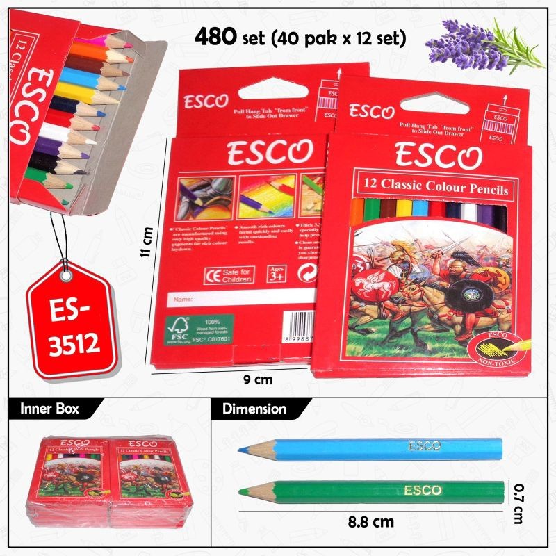 

Pensil Warna ESCO 12 Warna