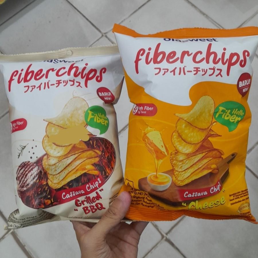 

Diasweet Fiberchips Cassava Chips 50gr Keripik Singkong Rasa Cheese / Grilled BBQ