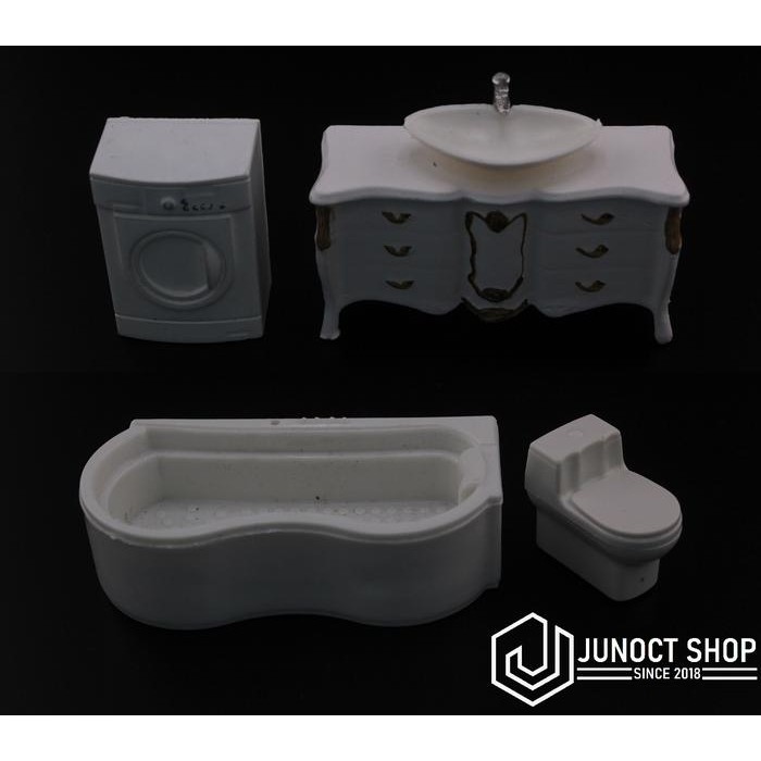 Maket Kamar Mandi 1:25 1:30 Miniatur Interior Wastafel Bath Tube T05 - Wastafel