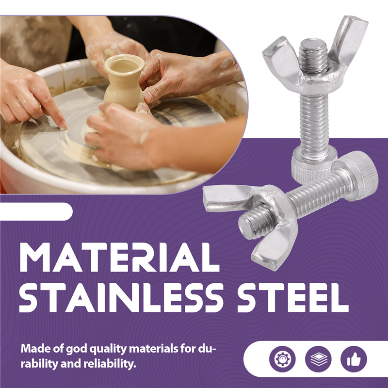 

10 Sets Pottery Bats Pins For Wheel Stainless Steel Bat Pins Pottery Tools Works For Throwing Bats Replacement-ABQU