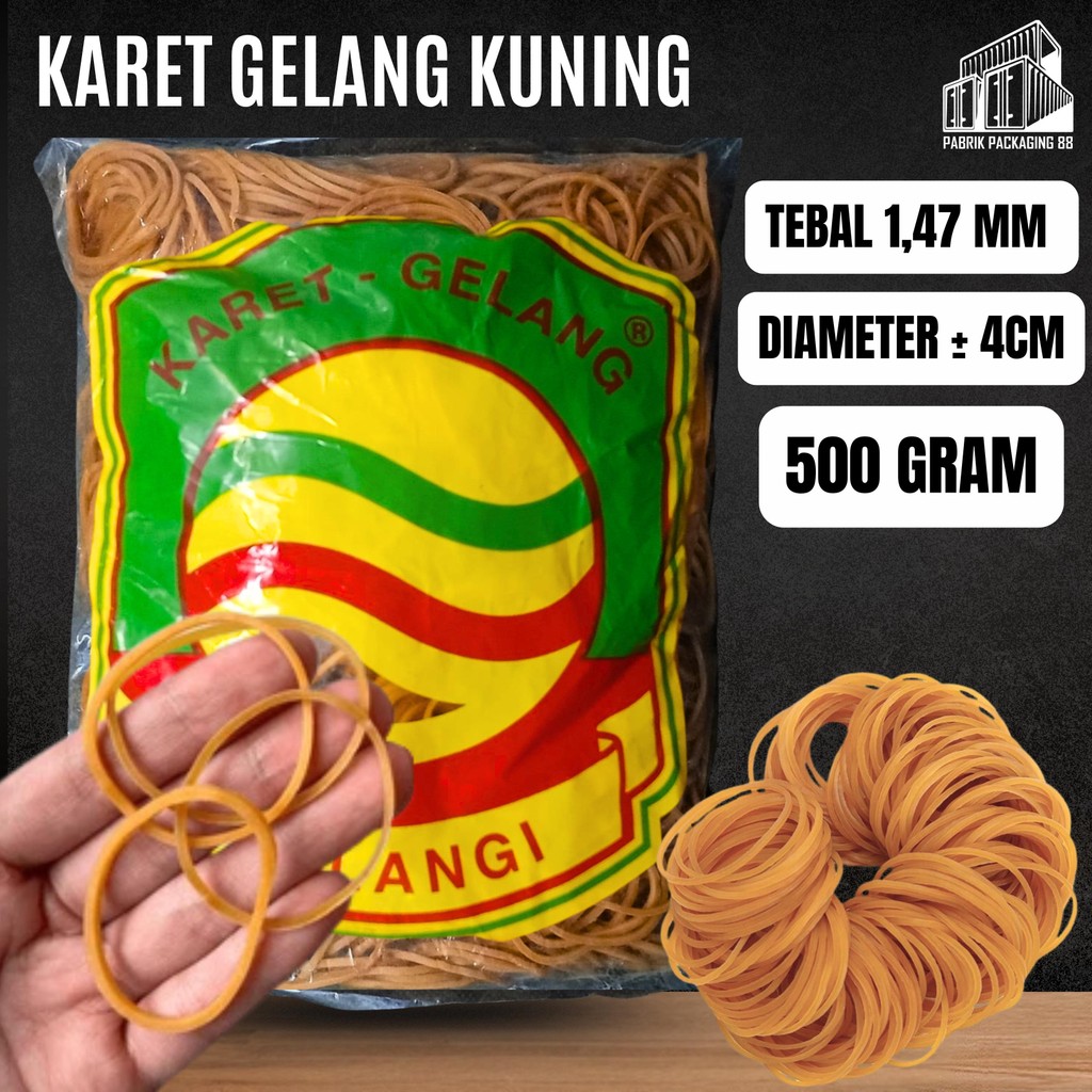 

Karet Gelang Kuning 500GR Pelangi 1 PACK