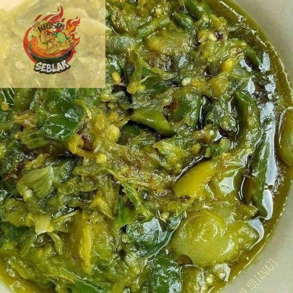 

Sambal ijo 200gram Pedas gurih Seblak