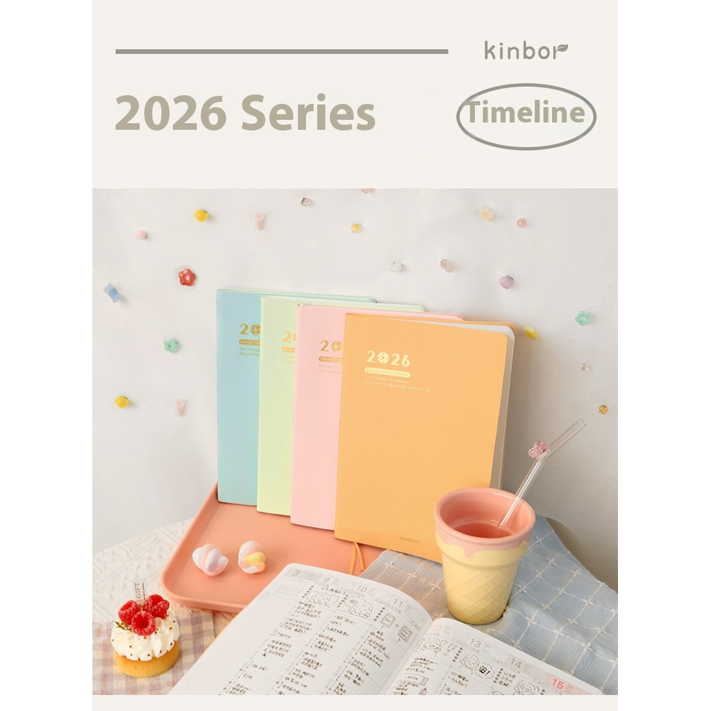 

Kinbor 2026 Time Management Planner A5 Planner 52g Japan Tomoe River Paper Smooth Writing Efficiency Notebook Time Management