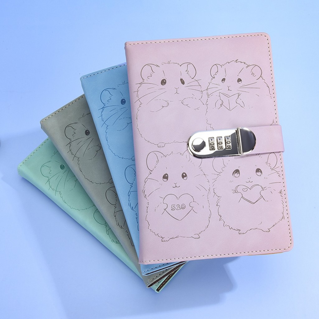 

1spc A5 Cute Girl Style Diary with Lock Password Book Thick Creative Handbook Student Notebook Stationery Notebook