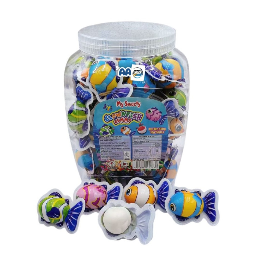 

SWEETY PERMEN LUNAK FISH TOPLES ISI 50