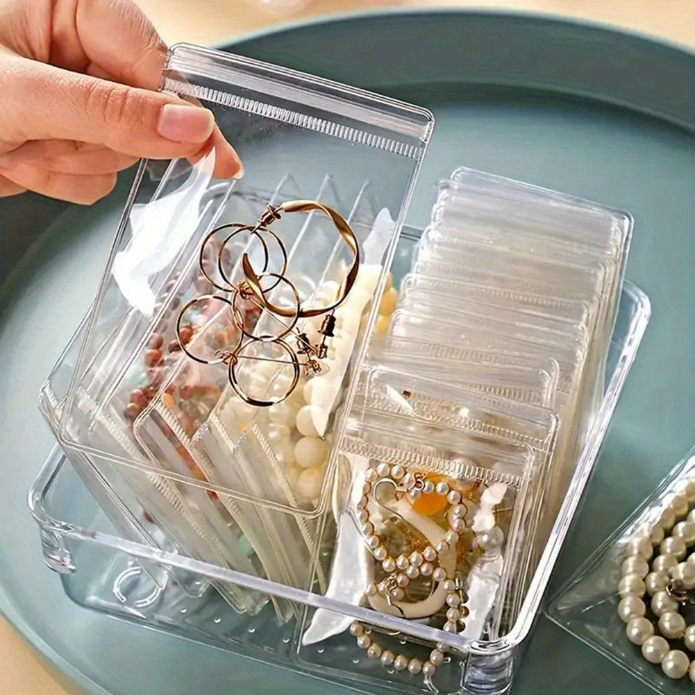 100pcs Plastik Klip Mika Permata Kualitas Bagus tersedia tebal 4x6 5x7 6x8mm Harga satuan / PVC Plas