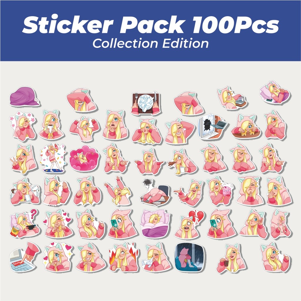 

Hot Stiker Girls Lina Lucu Anti Air Stikers Berperekat Waterproof Sticker Decal Buat Motor Helm Buku Journal Koper Casing HP Laptop Botol Minum