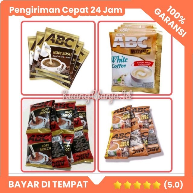 

Kopi ABC renceng susu - mocca - gula aren - white coffe 10 pcs
