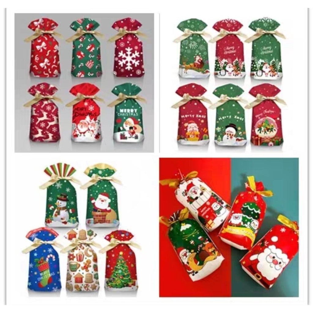 

Goodie bag / hampers / bingkisan / plastik natal lucu ukuran 15x 23cm