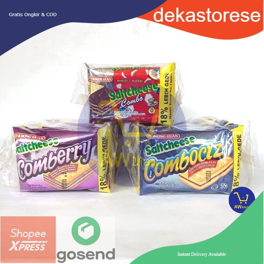 

KHONG GUAN SALTCHEESE COMBO RENCENG 10'S X 20GRAM - ALL VARIAN