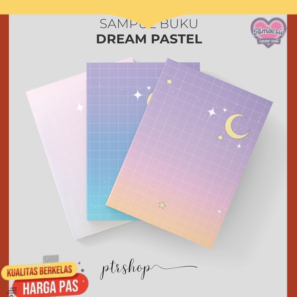 

PROMO SAMPUL BUKU BOOK COVER A5/B5 DREAM PASTEL EDITION | ptrshop.id