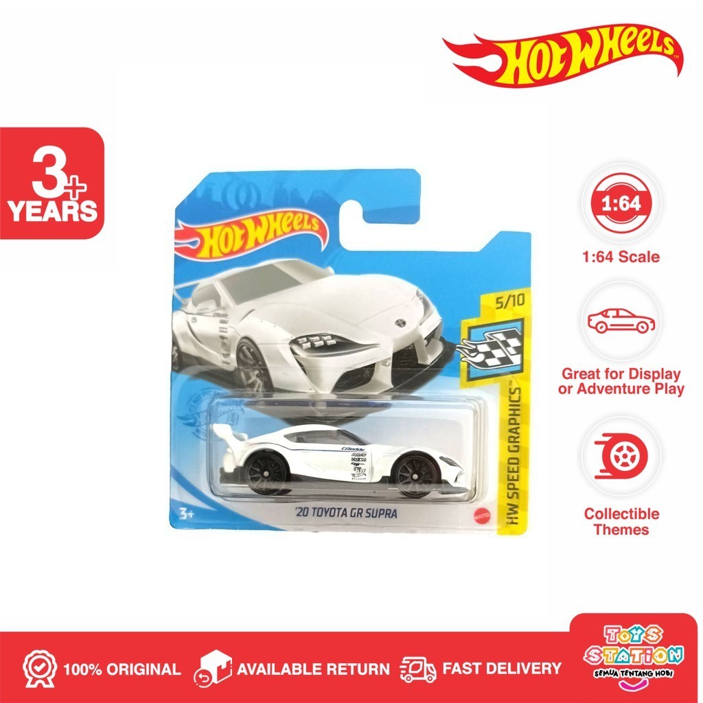 Hot Wheels 20 Toyota GR Supra Hw Speed Graphics White