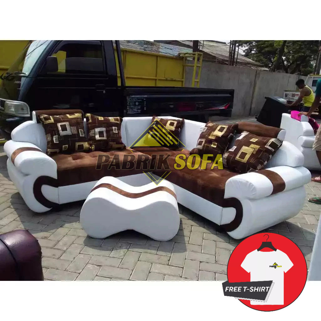 Sofa L liontin sofa minimalis modern murah harga pabrik SEMARANG
