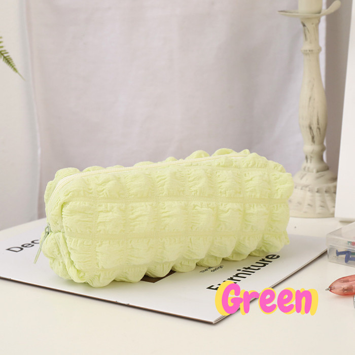 

TERLARIS! TOPER Kotak Pensil Kain Warna Soft Macaroon Pastel Tempat Alat Tulis Pencil Case Lucu Pouch Make Up Cosmetic Travel Serbaguna Kapasitas Besar Muat Banyak Model Korea Lembut - Grid Green