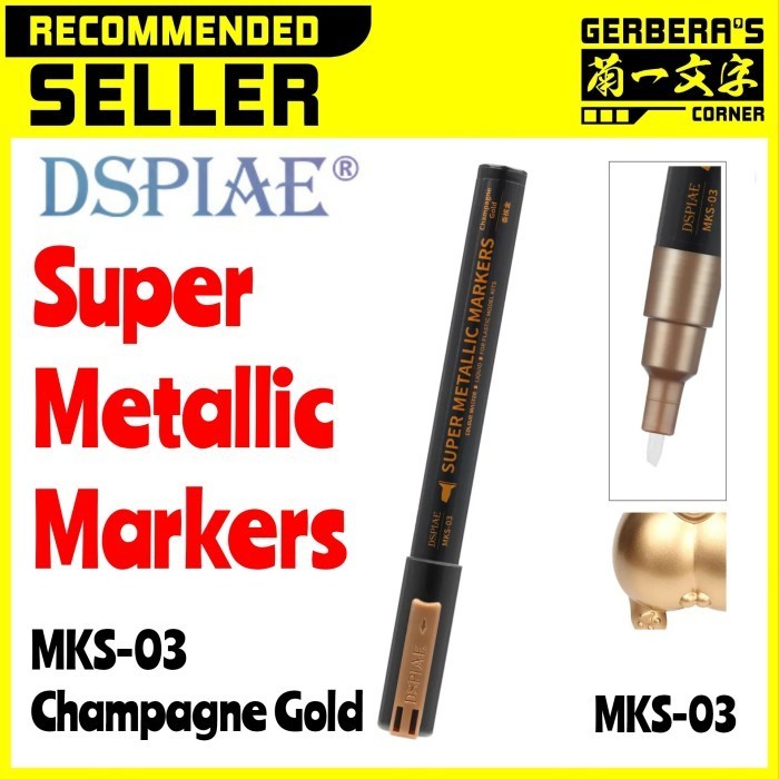 

DSPIAE MKS Super Metallic Marker Chrome Silver Titanium Gold Champagne - MKS-03