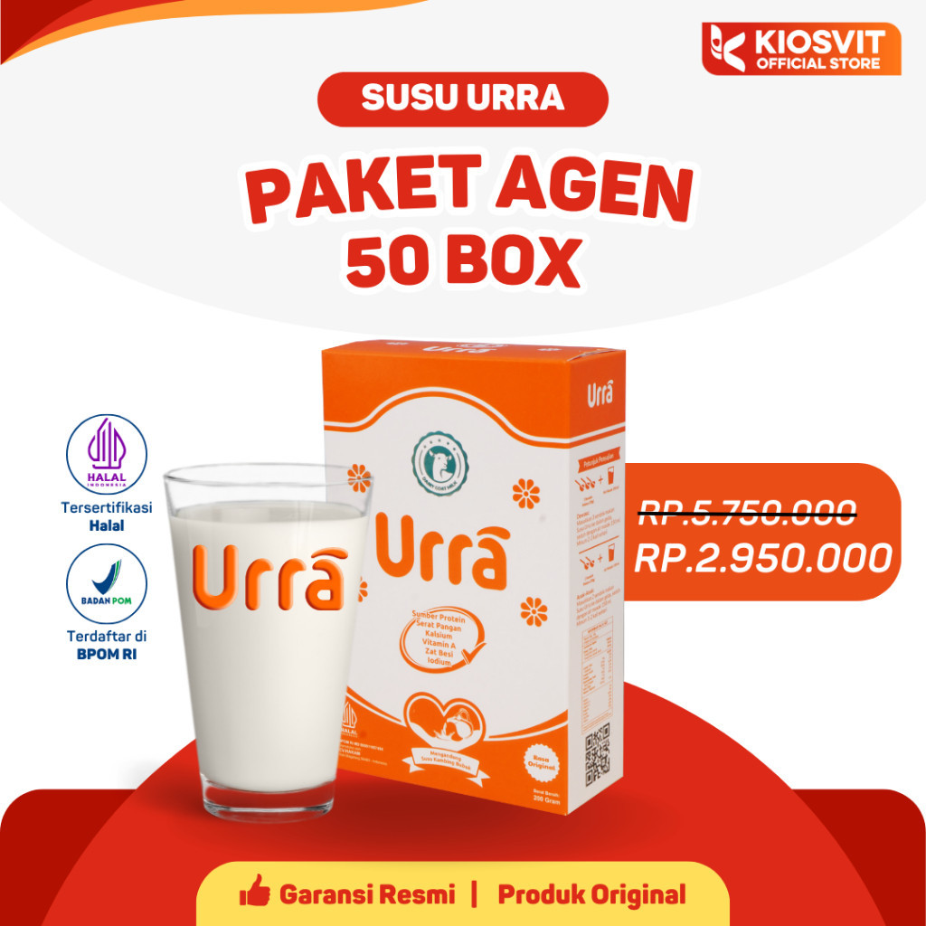 

Paket 50 Box URRA Susu Kambing Saanen Untuk Pertumbuhan dan Terapi 200gr